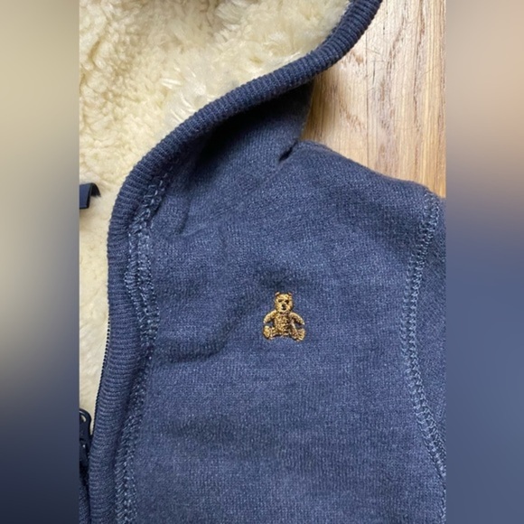 Baby Gap Sherpa Lined Hoodie Zip Up 6-12M - Picture 3 of 7
